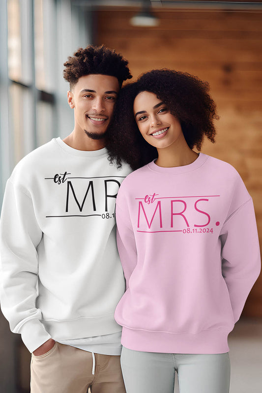 Personalized Est Mr. and Mrs. Sweatshirts