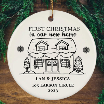 First Christmas In Our New Home Bible Verse Faith Jesus Lover Ornament
