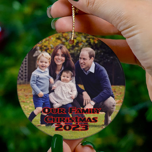 Personalized Family Photo Christian Religious Bible Verse Ornament