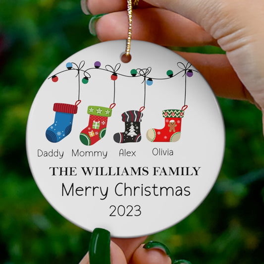 Personalized The Williams Family Merry Christmas 2023 Daddy Ornament