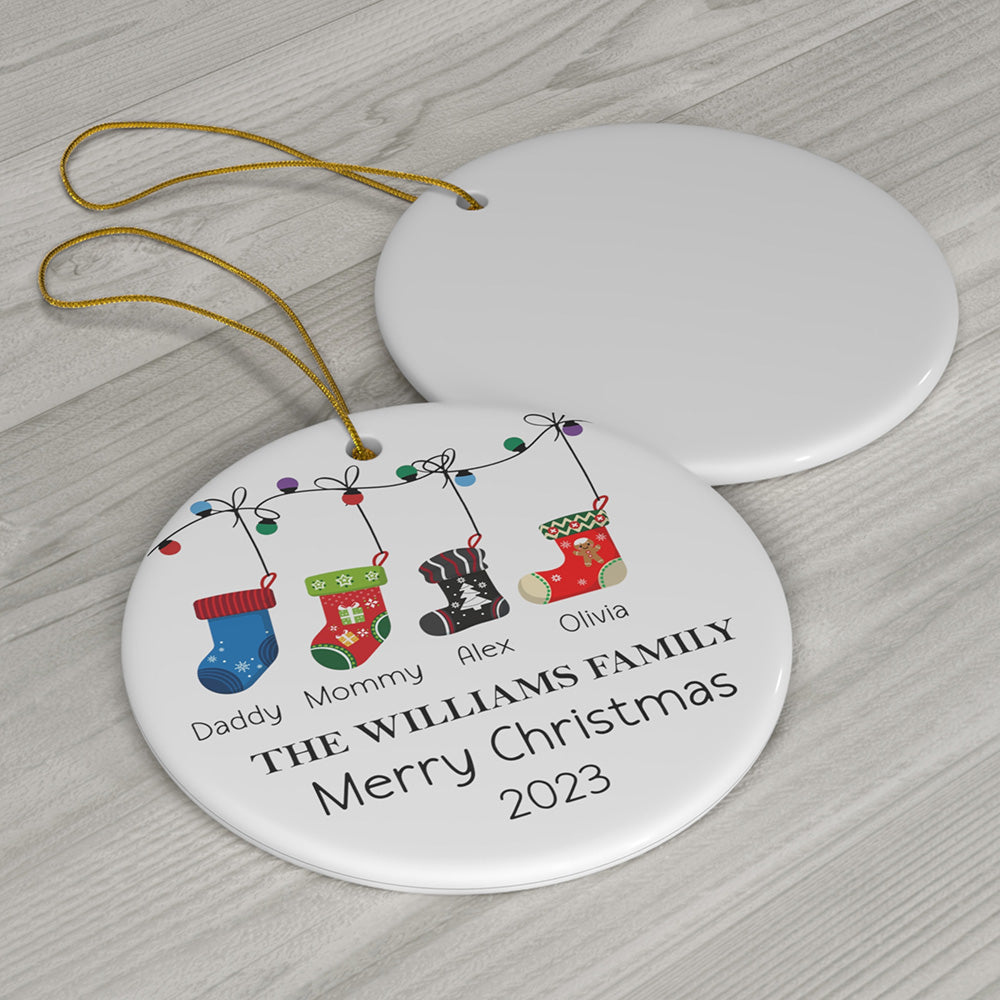 Personalized The Williams Family Merry Christmas 2023 Daddy Ornament