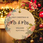 Mr and Mrs Christmas Ornament - First Christmas Married Keepsake