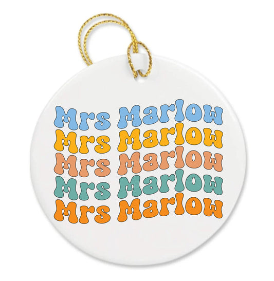 Personalized Teacher Appreciation Custom  Librarian Thank You Gifts Ornament