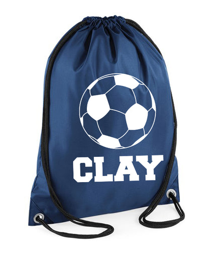 Personalized Football Drawstring Bag