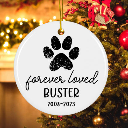 Forever Loved Personalized Dog Christmas Ornament