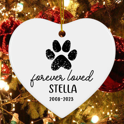 Forever Loved Personalized Dog Christmas Ornament