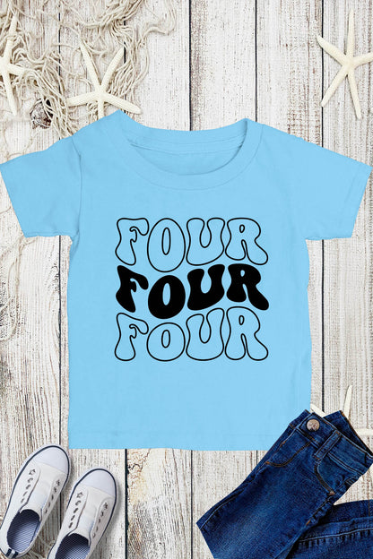 4th Birthday Kids T Shirt