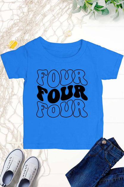 4th Birthday Kids T Shirt