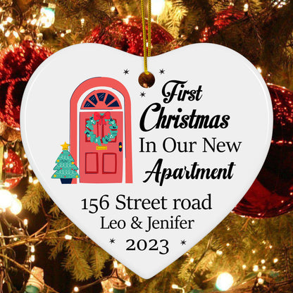 Our First Apartment Christmas Ornament Personalized