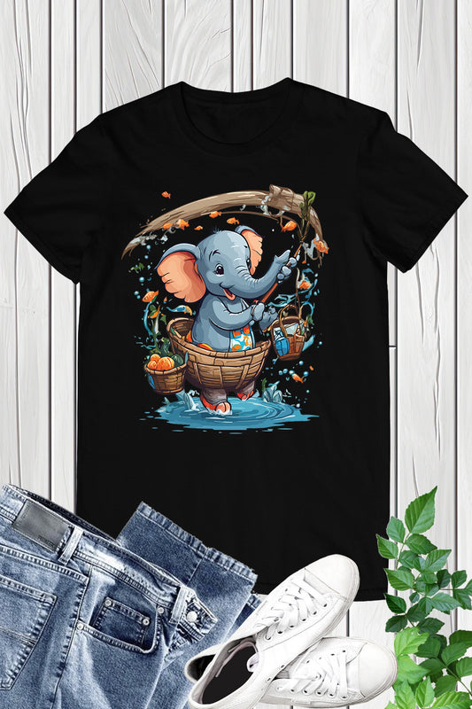Funny Fishing Elephant Shirt