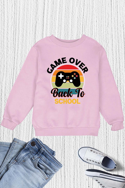 Game Over back To School Sweatshirt