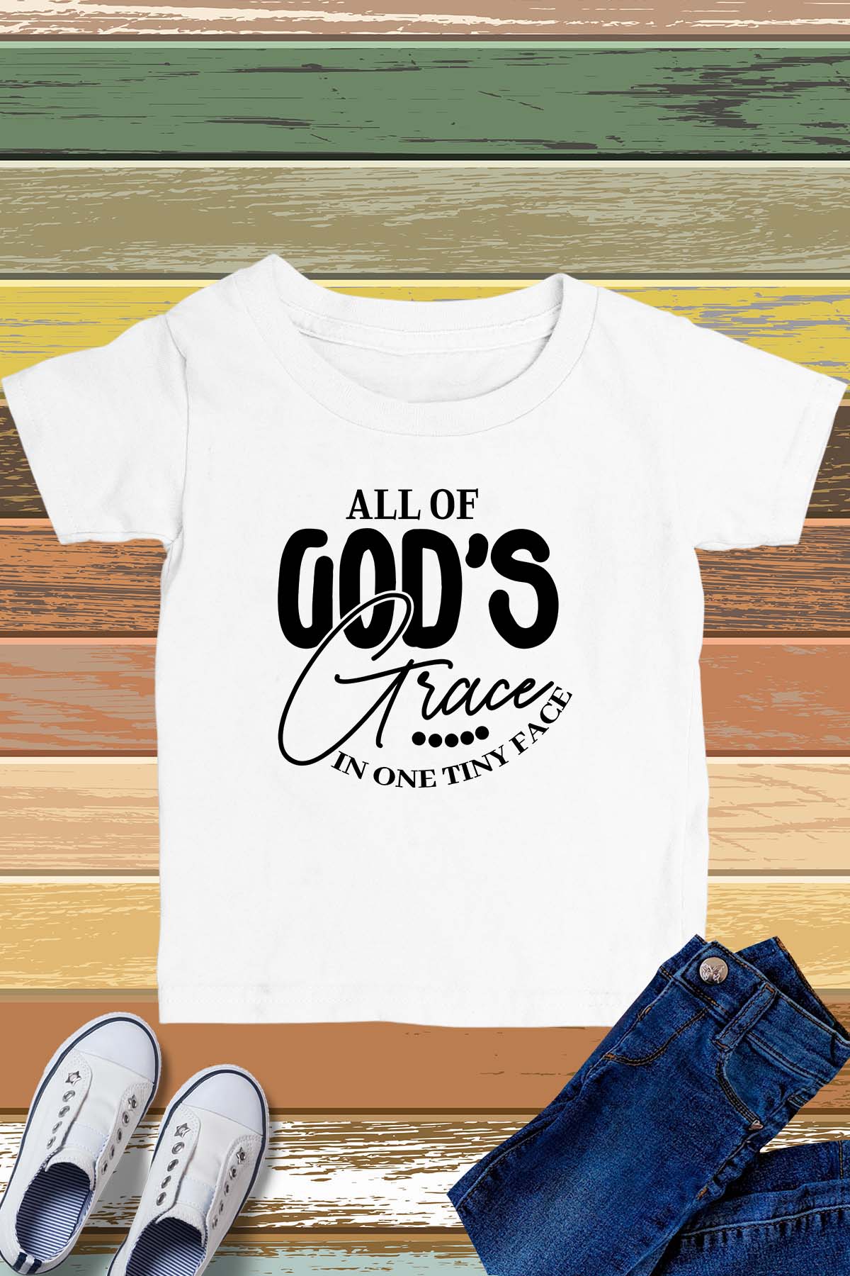 All of God's Grace In One Tiny face Kids Shirt