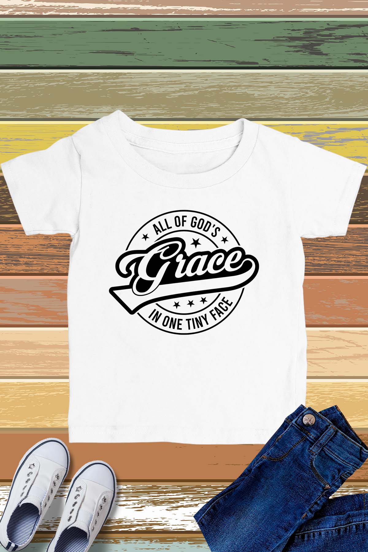 All of Dad's Grace In One Tiny Face Kids T Shirt