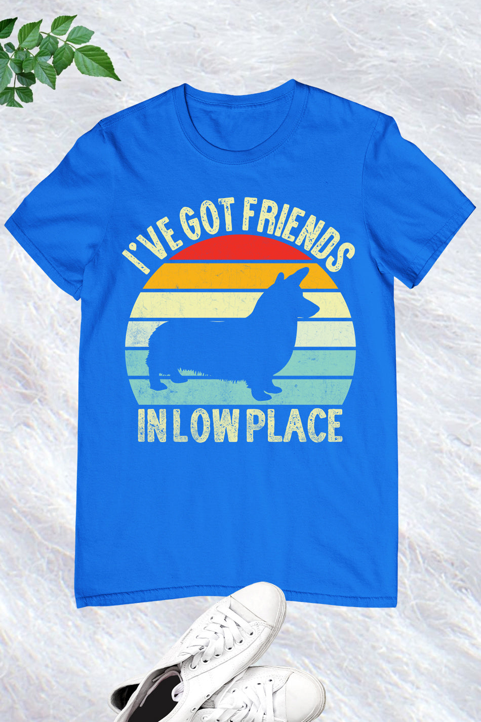 Show off your furry friend's country style with the I've Got Friends in Low Place Dog Shirt. Featuring a fun and catchy phrase, this shirt not only adds a touch of humor but also keeps your dog looking stylish and comfortable. Made with high-quality fabric, this shirt is perfect for everyday wear or special occasions.