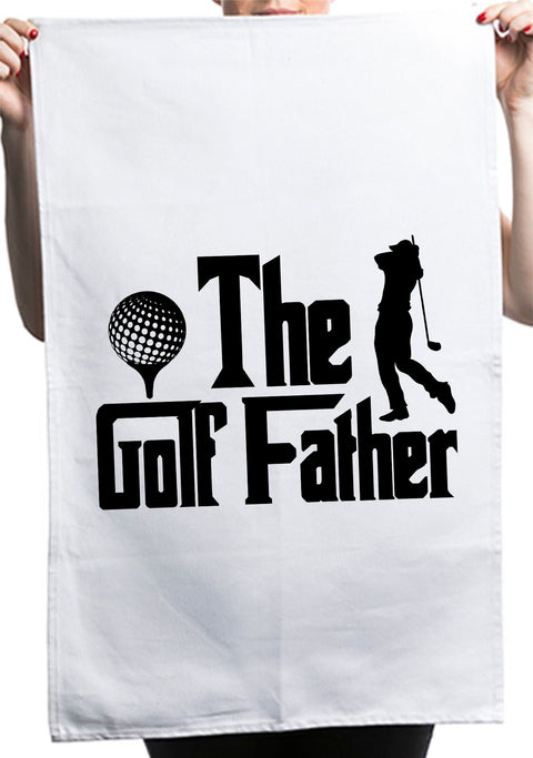Best Golf Father Fathers Day Golf Lover Custom Kitchen Table Tea Towel