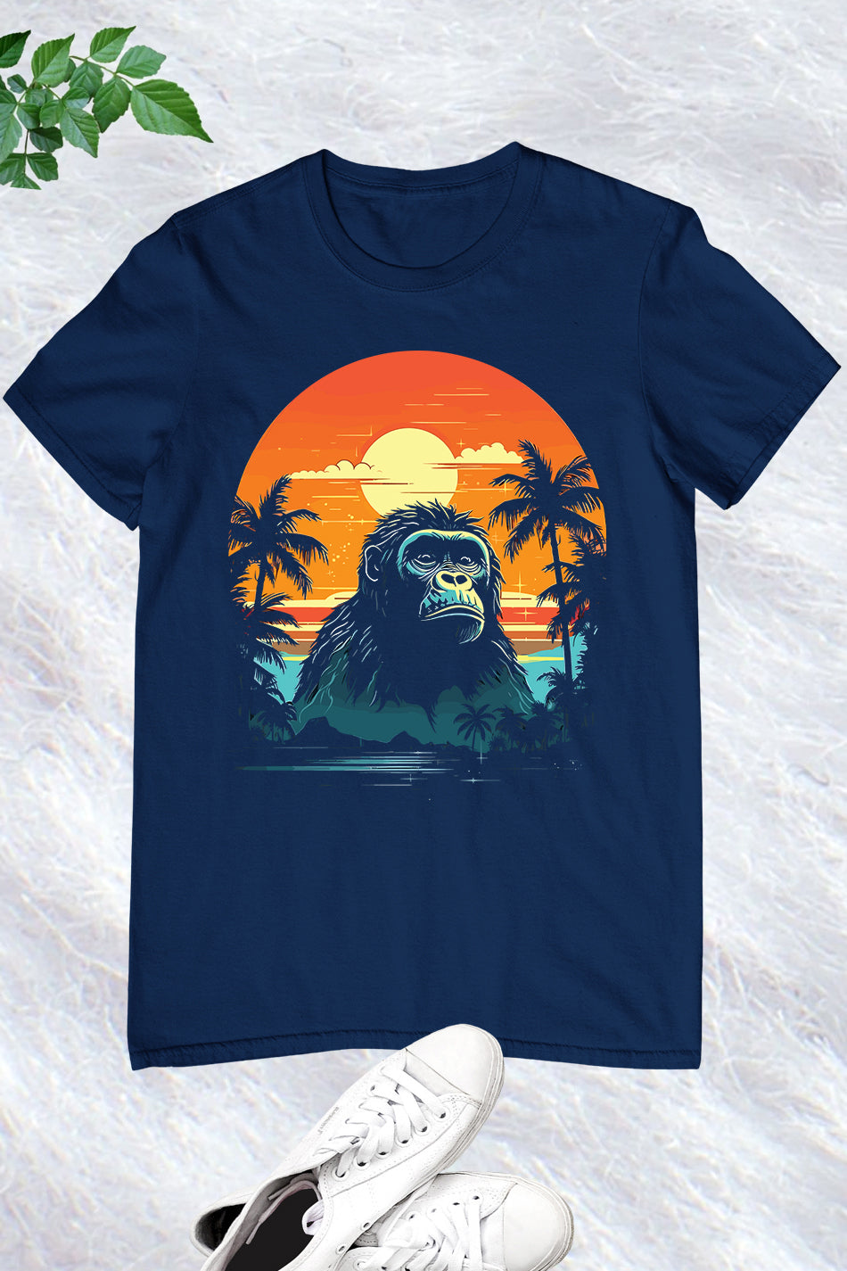 Vintage Retro Gorilla Sunset Shirt