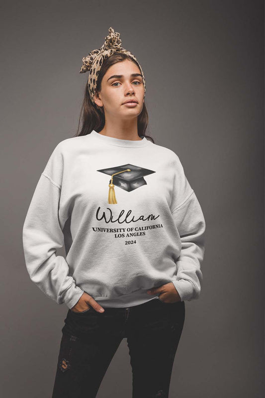 Personalized Graduation Sweatshirt With University Name