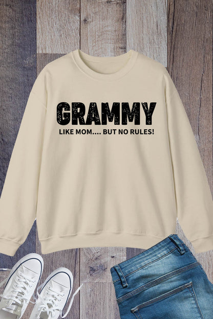 Grammy Like Mom But No Rules Sweatshirt