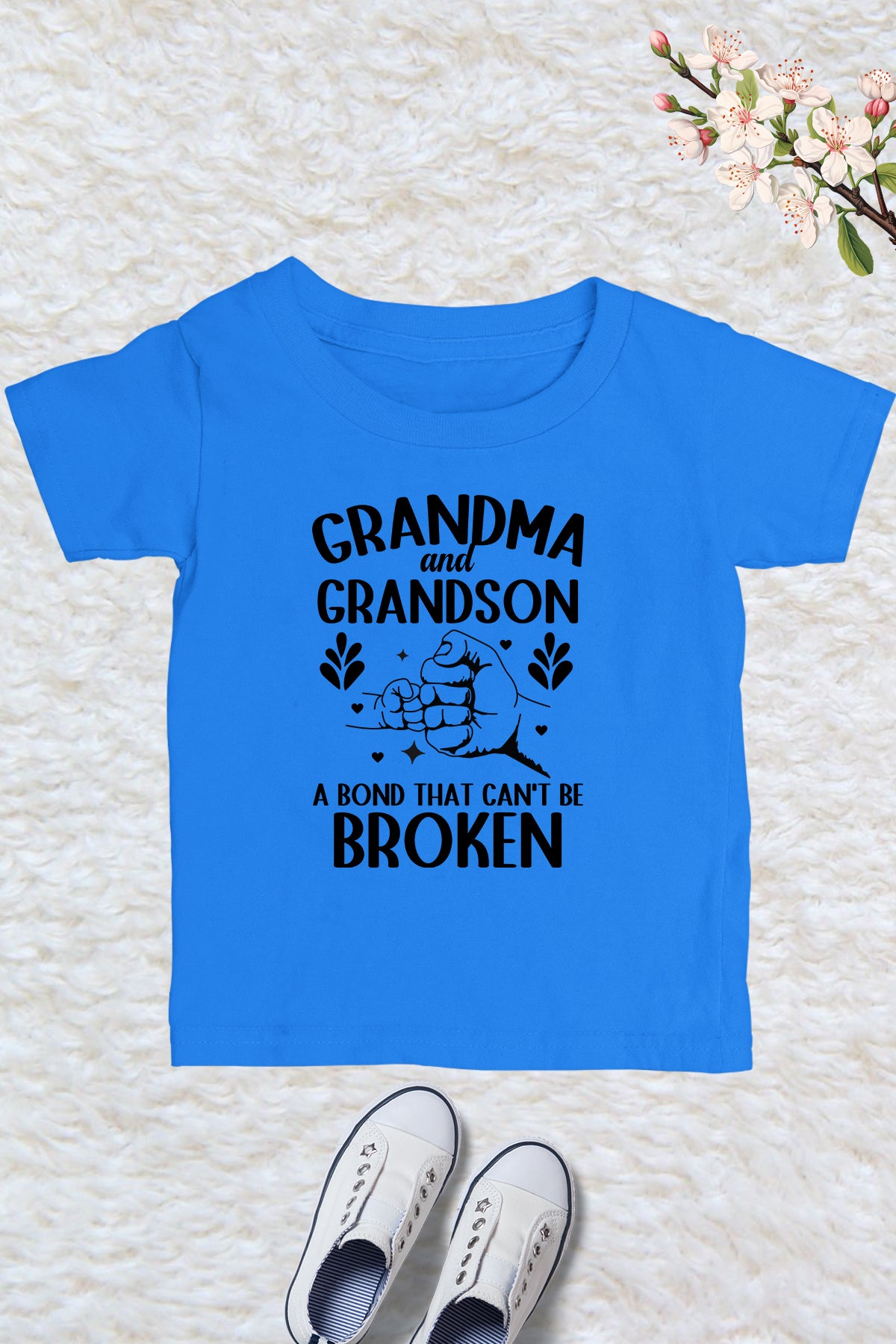 Grandma and Grandson a Bond That Can't Broken Kids T Shirt