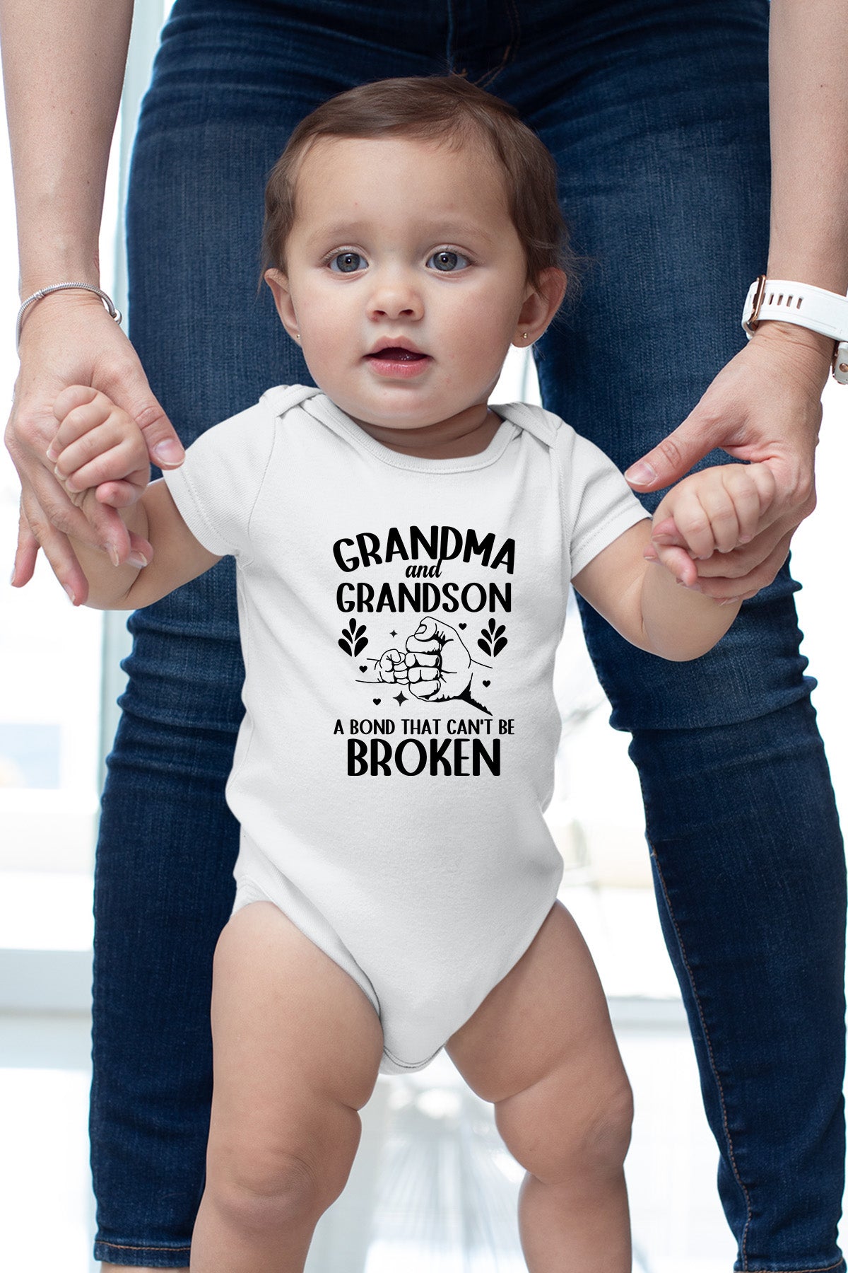 Grandma and Grandson a Bond That Can't Broken Baby Bodysuit
