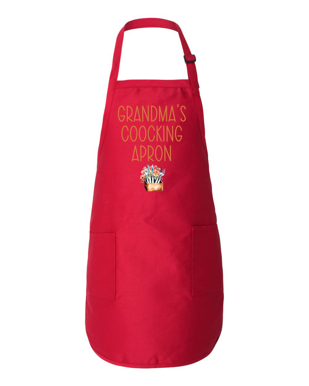 Grandma's Cooking Apron You Can Add Any text Instead of Grandma