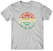 Dad Grandpa Great Grandpa Custom Short Sleeve Fathers Day T-Shirt