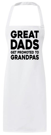 Great Dads Get Promoted To Grandpas Vintage Custom Father's Day Apron