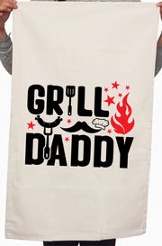 Premium Grill Daddy Husband Fathers Day Custom Kitchen Table Tea Towel