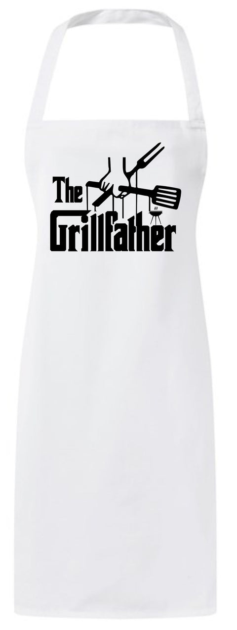 The Grillfather Cute Dad Funny Custom Fathers Day Daddy Birthday Apron