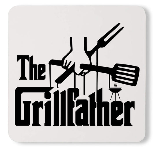 The Grillfather Cute Dad Tee Funny Custom Fathers Day Daddy Coaster