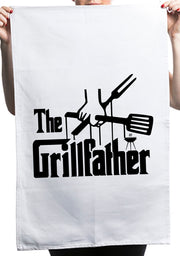 The Grill father Cute Dad Custom Fathers Day Kitchen Table Tea Towel