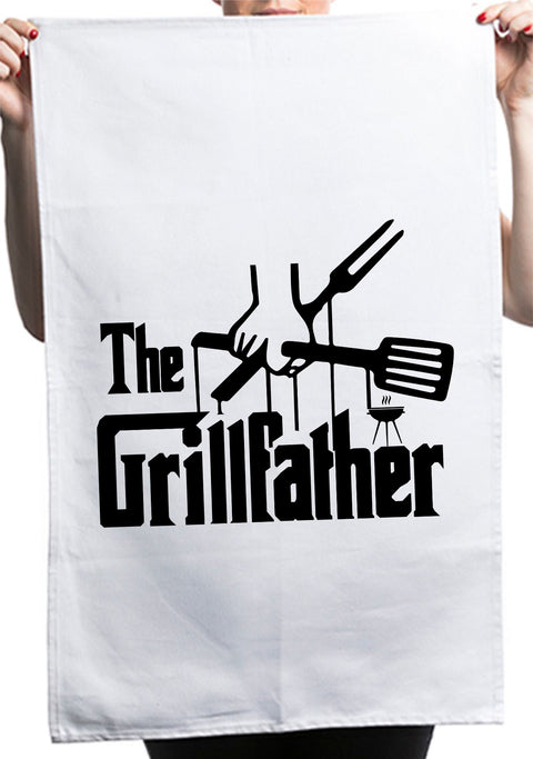 The Grill father Cute Dad Custom Fathers Day Kitchen Table Tea Towel