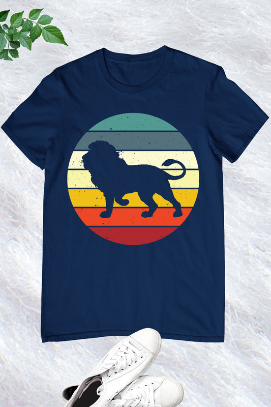 Retro Vintage Sunset Lion Shirt