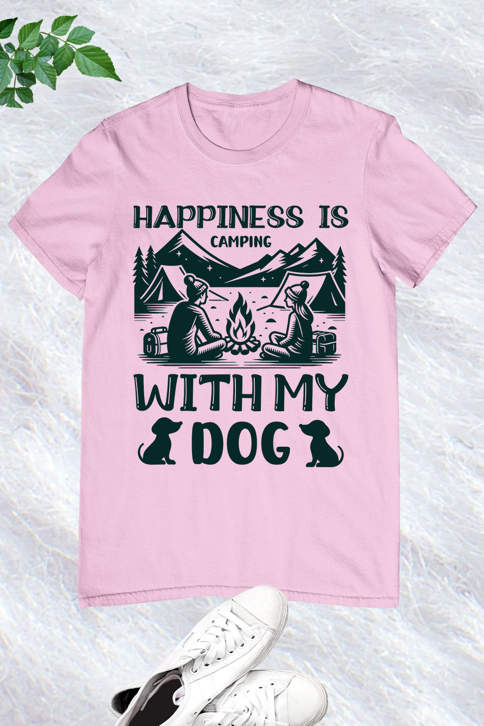 Happiness is Camping with My Dog Shirt