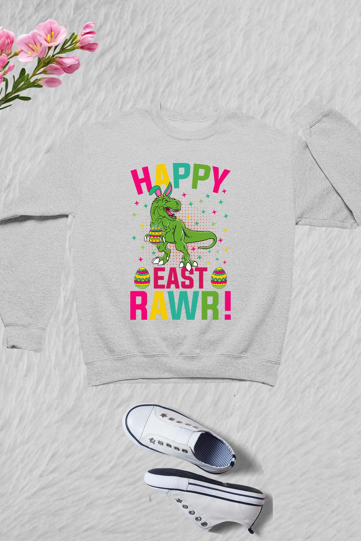 Dinosaur Easter Kids Sweatshirt