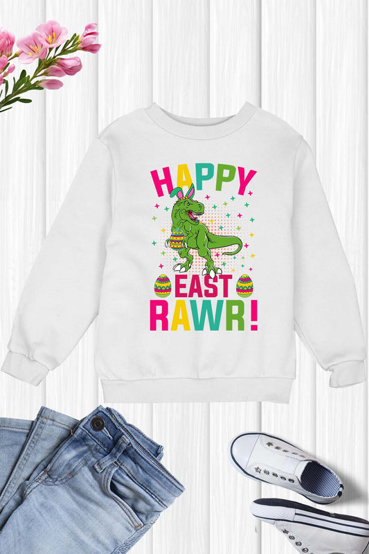 Dinosaur Easter Kids Sweatshirt