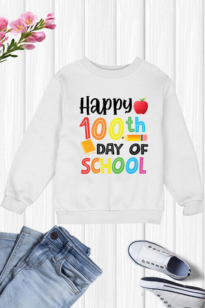 Happy 100th Day of School Kids Sweatshirt