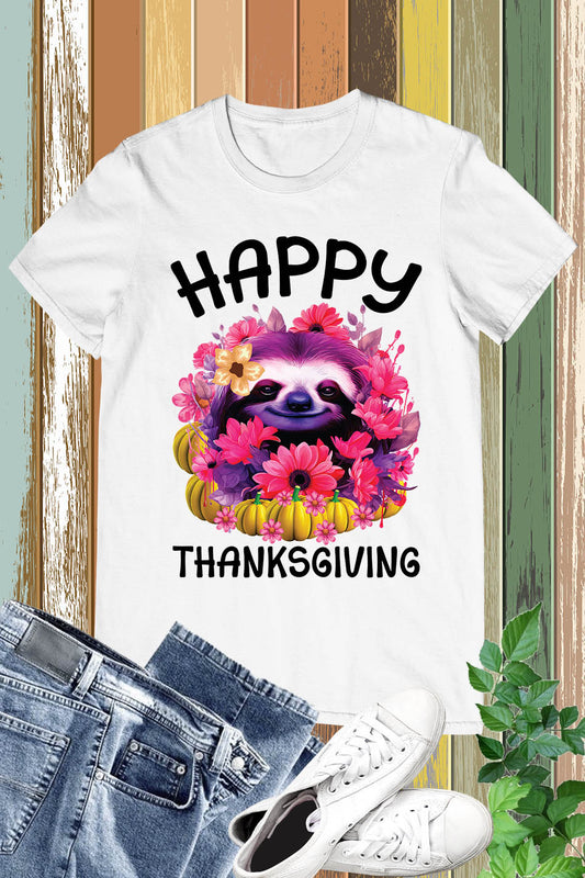 Happy Thanksgiving Sloth T-Shirt