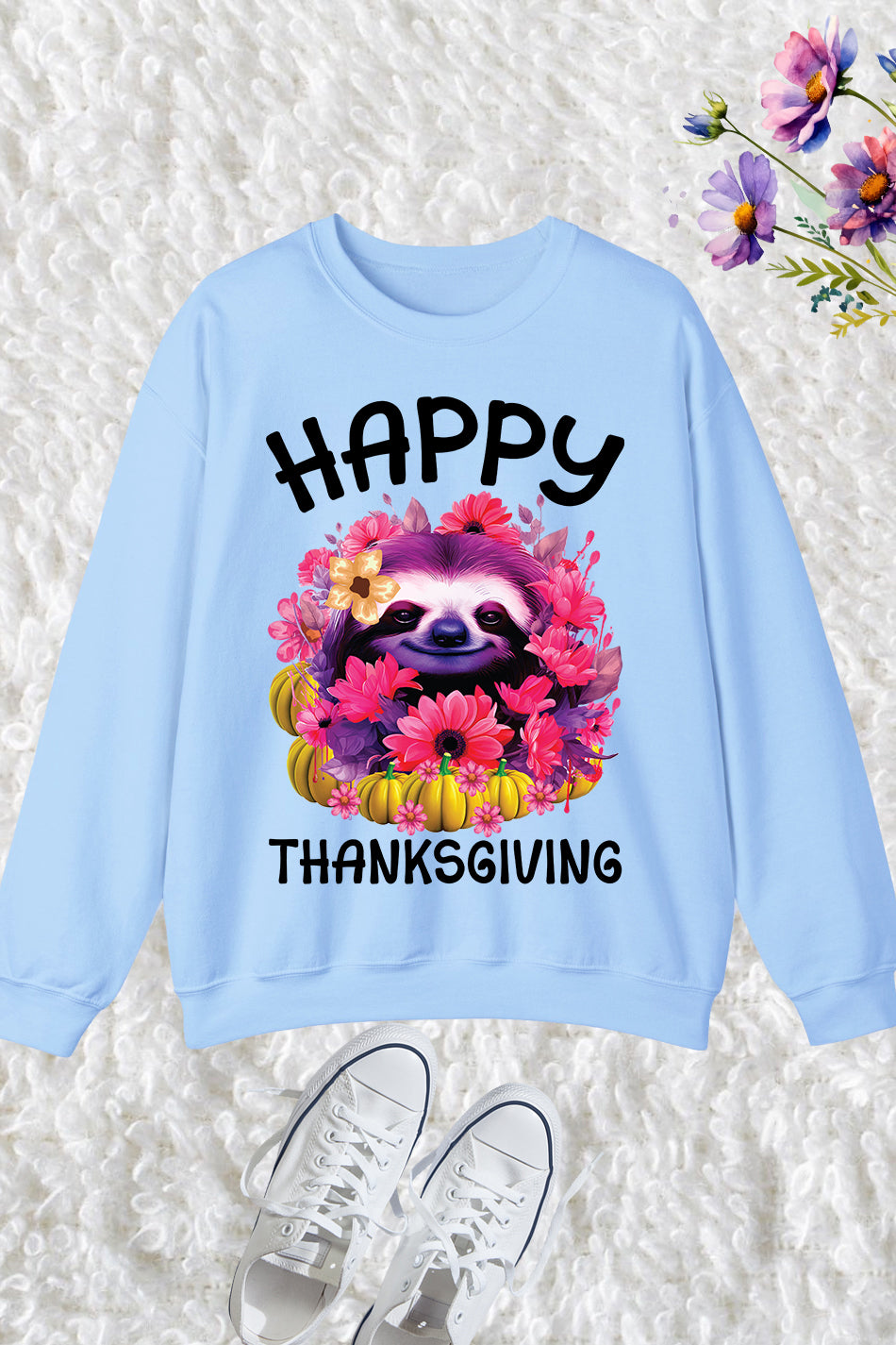 Happy Thanksgiving Sloth Sweatshirt