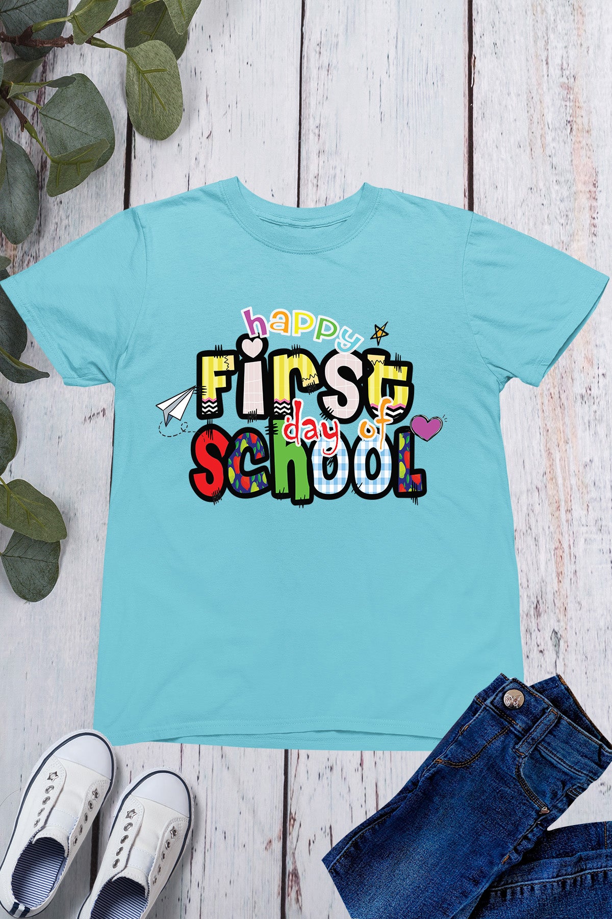 Happy 1st Day of School Trendy Kids T Shirt