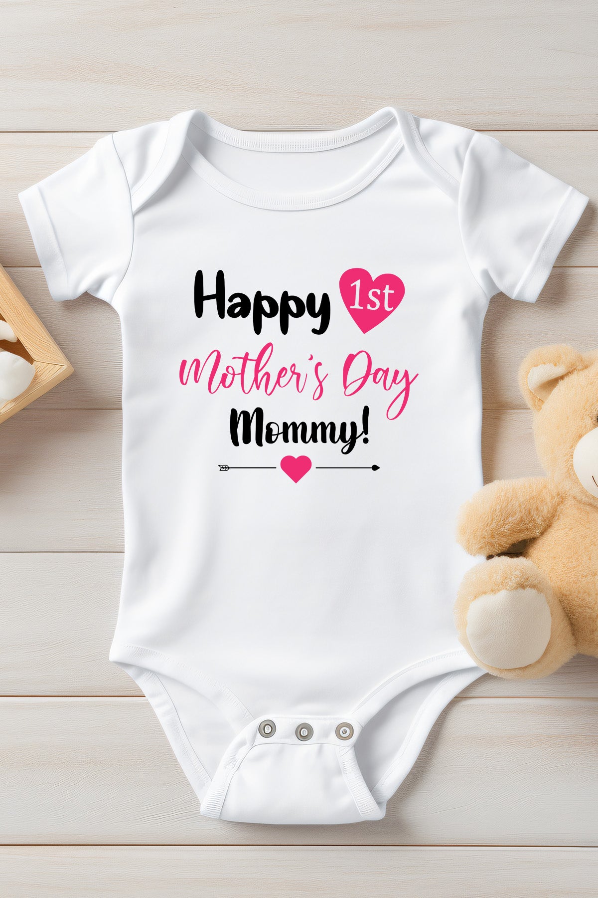 Happy 1st Mother's Day Mommy Baby Bodysuit