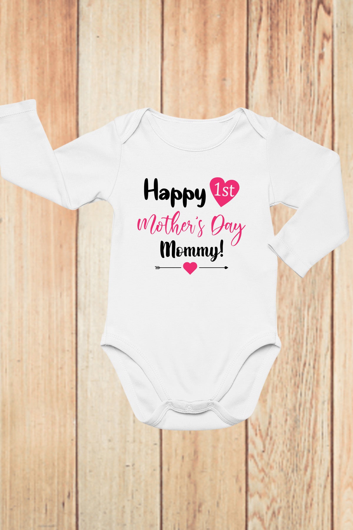 Happy 1st Mother's Day Mommy Baby Bodysuit