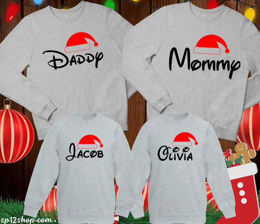 Christmas Santa Family Jumpers Sweatshirts