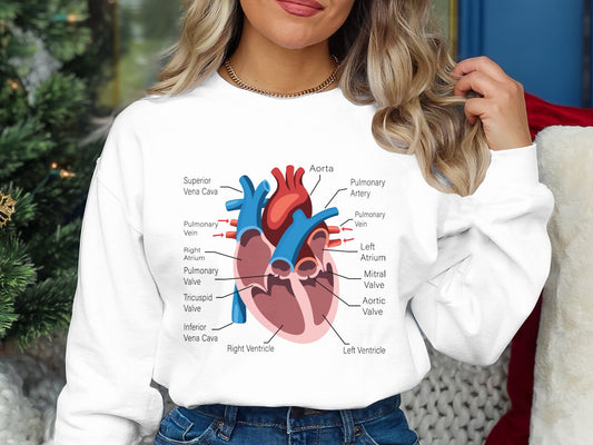 Heart Anatomy Sweatshirt Nursing School Jumper