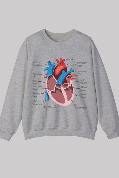 Heart Anatomy Sweatshirt Nursing School Jumper