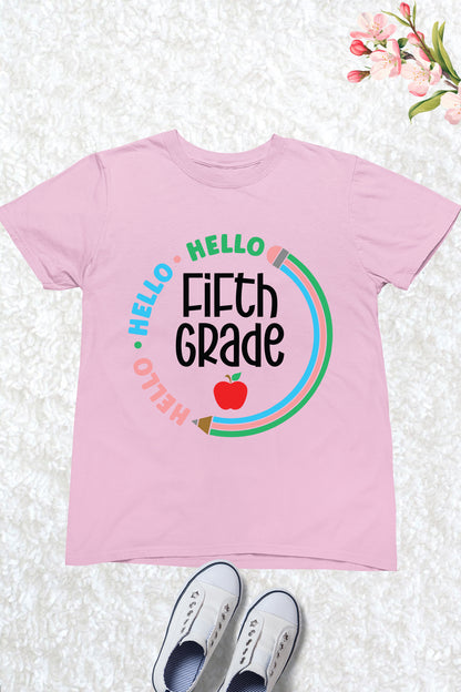 Hello 5th Grade Funny Kids T Shirt