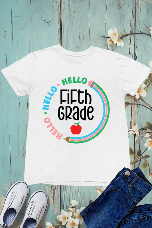 Hello 5th Grade Funny Kids T Shirt