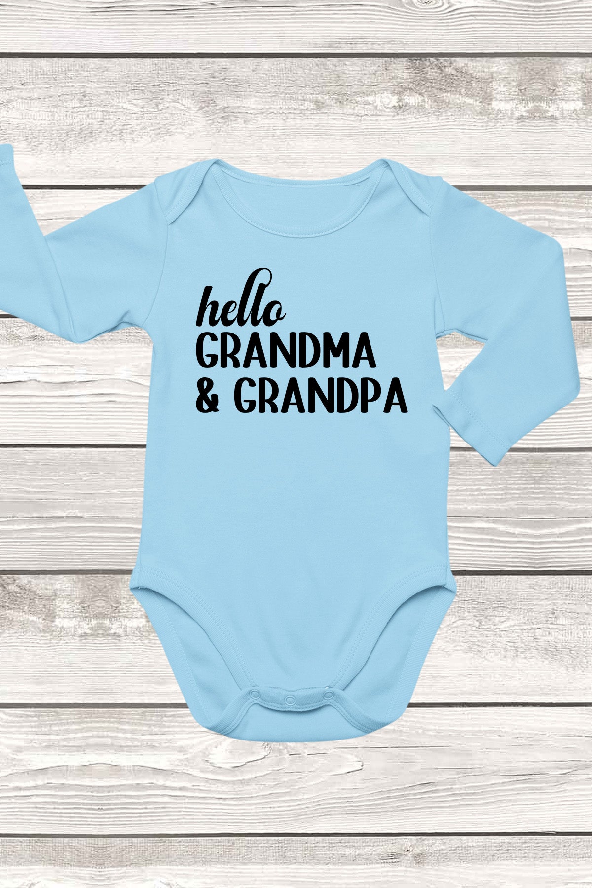 Hello Grandma & Grandpa Baby Bodysuit