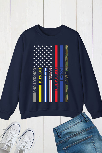 First Responder Tees US Hero Flag Sweatshirt