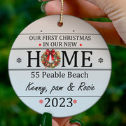 Personalized First Christmas In Our New Home Bible Verse Ornaments